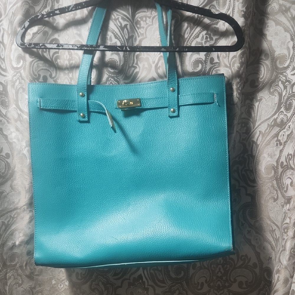 Elegant Turquoise Tote Bag